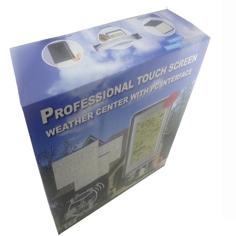 Pro Wireless Weather Station w/ PC interface, Touch Panel w/ Solar sensor Hygrometer Humidity Rain Wind Pressure PC Data Solar ,Easy to Install