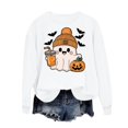 thumbnail image 4 of Hurxie Halloween Women Pumpkin Sweatshirt Funny Pumpkin Face Graphic Pullover Crewneck Long Sleeve Fall Shirts Top, 4 of 5