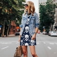 thumbnail image 4 of Easygdp white arrow Skull para Vestido Transpirable de Mujer, Vestido Suelto de Manga Corta con Pliegues y Bolsillos para el Verano, 4 of 7