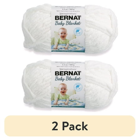 (2 pack) Yarn Baby Blanket White