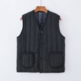 thumbnail image 4 of Chaleco para hombre de talla grande, de algodón, cálido y de terciopelo para invierno, 4 of 4