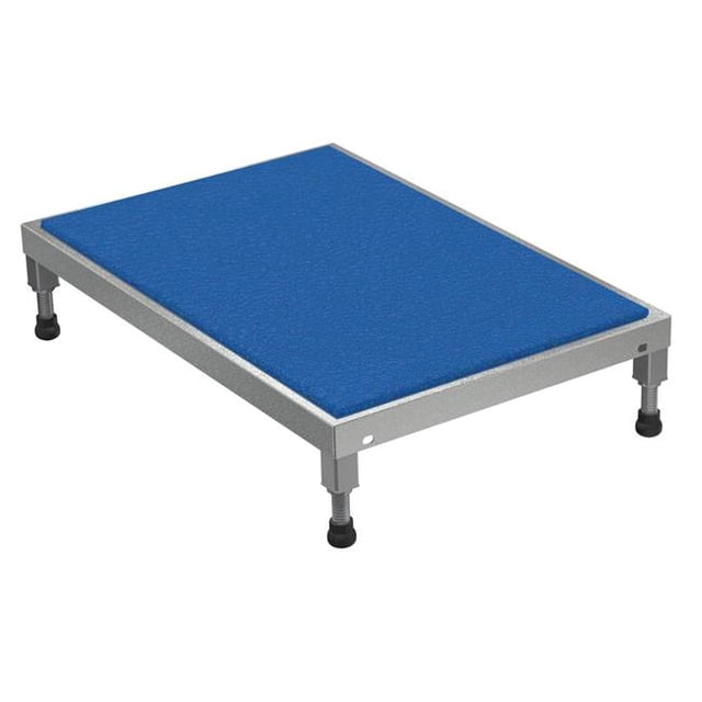 Vestil Manufacturing AHT-L-2436-SS 24 x 36 in. Réglable en Acier Inoxydable Work-Mate Stand avec Pont Ergo-Matting&44; 6.75-8.75 in.
