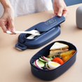 thumbnail image 2 of caja de almuerzo: Caja Bento de capas con compartimentos para fiambrera para cubiertos, fiambrera de plástico sin BPA, fiambrera hermética para adultos y, 2 of 5
