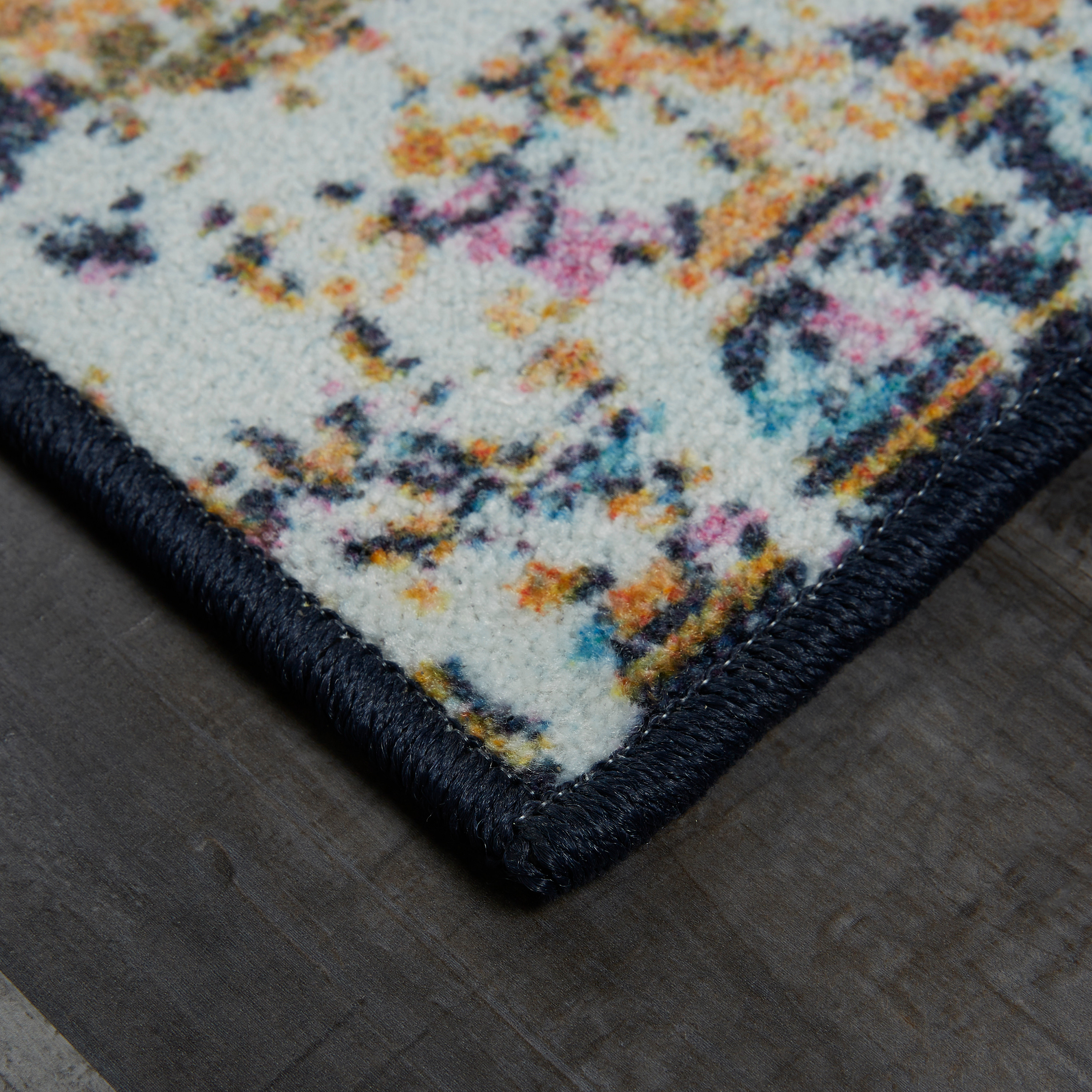 Mohawk Home Prismatic Jaxton Multi Transitional Ornamental Oriental Precision Printed Area Rug, 5'x8', Navy & Pink
