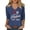 #06 Blue, variant on Independence Day Shirt for Women United States 3/4 Sleeve Usa Flag Print V-Neck Comfy Tees Patriotic Stretchy Regular Fit Casual Spring T-Shirts,3XL,#06 White