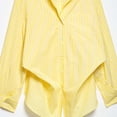 thumbnail image 6 of yillto Womens Oversize Shirts Button down Collared Long Sleeve Tops V Neck Work Casual Tunic Blouse, 6 of 7