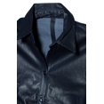 thumbnail image 3 of Ladies Pure Leather Shirt in Navy Blue, 3 of 7