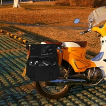 KALLORY 1Pack PU Leather Bike Saddle Bag for Road and Mountain Bikes with Dustproof Feature