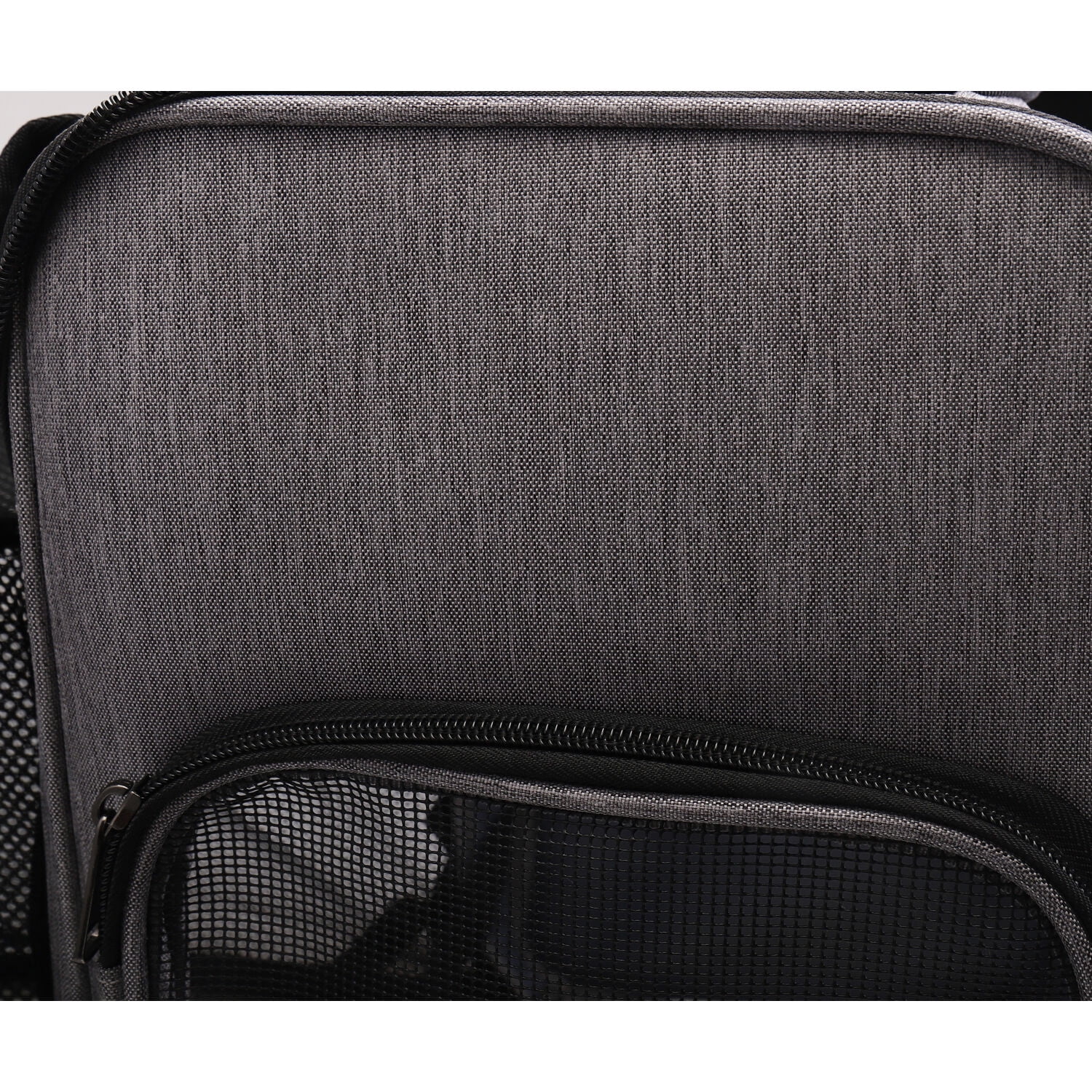 Critter Sitters Grey Pet Backpack for Small Dogs, Cats with Scratch Resistant Breathable Mesh Windows | Airline Carry-On Approved | Safety Leash | Storage Pockets | Durable Transporation for Animals