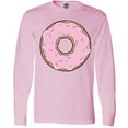 thumbnail image 3 of Inktastic Pink Donut with Sprinkles Long Sleeve T-Shirt, 3 of 5
