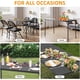thumbnail image 5 of 4-foot folding mesa con forrado pu leather tabletop heavy-duty metal legs collapsible design estante bracket no assembly required para indoor/outdoor use-negra, 5 of 7