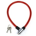 thumbnail image 1 of Cable de bicicleta antirrobo Wdftyju para candado de bicicleta motocicleta vehículo eléctrico rojo, 1 of 7