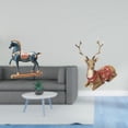 thumbnail image 2 of Escultura de figura de reno de caballo, adorno de escritorio, decoración Fengshui, estatua de alce de pie para escritorio, sala de estar, estantería,, 2 of 8