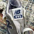 thumbnail image 2 of Vtg NEW BALANCE 495 White Blue Grey Athletic Shoe Men's Sz 8.5D USA Made NOS, 2 of 6