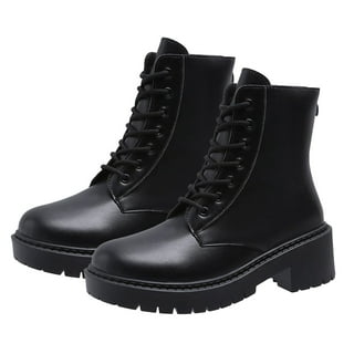 Black combat boots walmart hot sale
