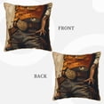 thumbnail image 3 of Fotbe Vintage Style Elk Pattern Velvet Decorative Throw Pillow Covers with Elegant Piping, Soft Plush Cushion Cover for Sofa, Bed, Car, Office-18"x18", 3 of 8