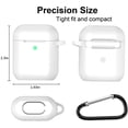 thumbnail image 4 of AirPods Case, Full Protective Silicone AirPods Accessories Cover Compatible with AirPods 1&2 Wireless and Wired Charging Case(Front LED Visible),White, 4 of 8