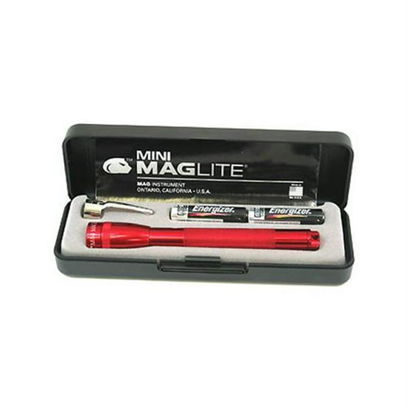 Maglite M3A032 AAA Mini Mag Present-Bat Dk Rouge