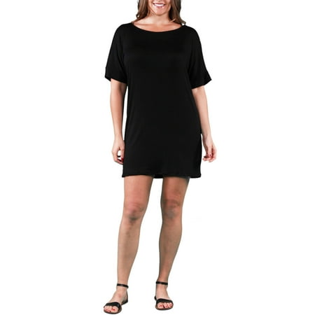 24 7 Comfort Apparel Women s Plus  Size  T  shirt  Dress  