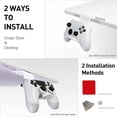 thumbnail image 3 of Injueey 2 uds. De accesorios para juegos debajo del escritorio, controlador de PC, soporte para controlador, accesorio de escritorio Almacenamiento y organización del hogar Blanco, 3 of 6