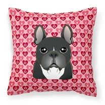 Carolines Treasures BB5297PW1414 French Bulldog Fabric Decorative Pillow, 14Hx14W, multicolor