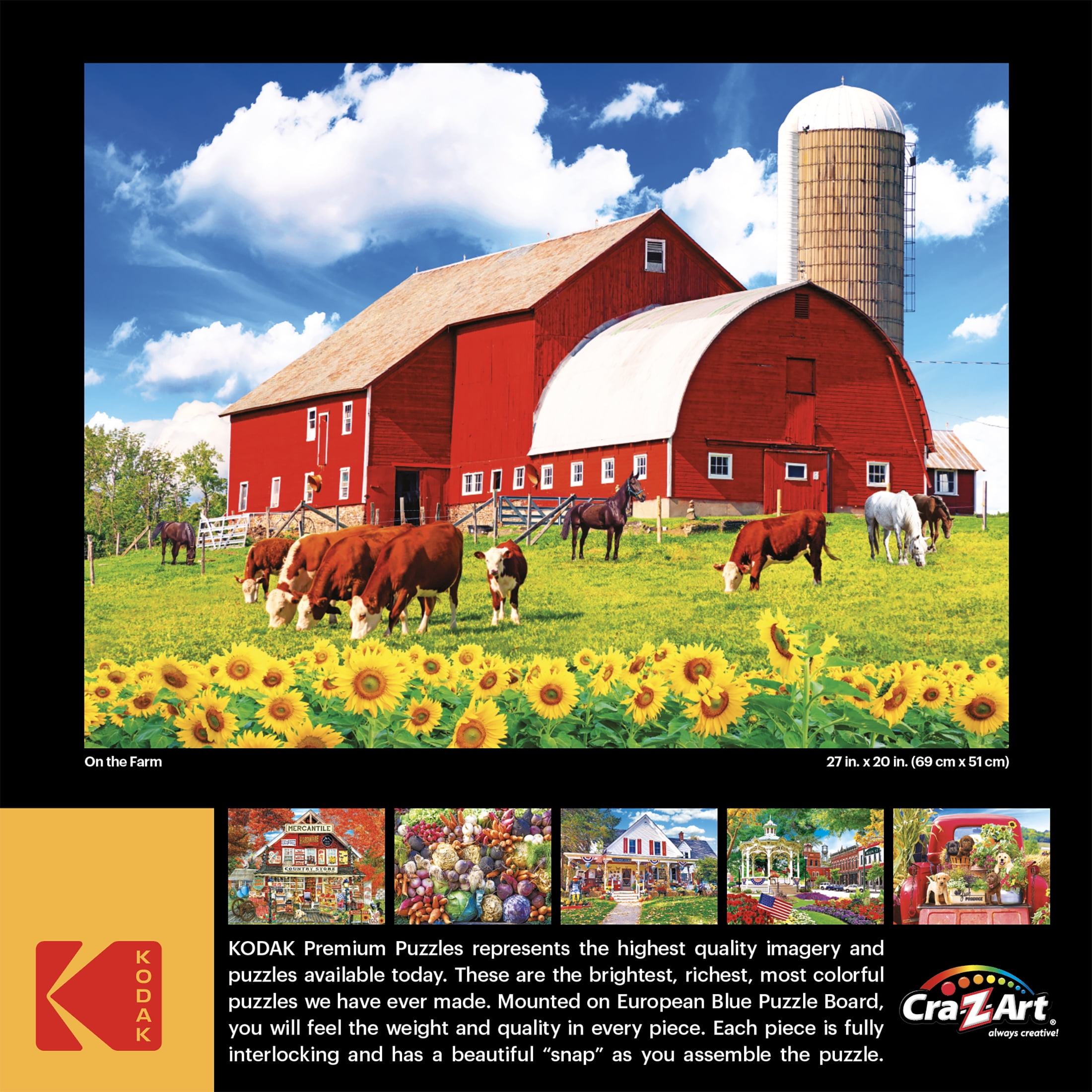 Cra-Z-Art Kodak 1000-Piece On the Farm Adult Jigsaw Puzzle