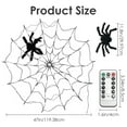 thumbnail image 6 of Halloween Spider Web Lights – 60 LED Purple with Fake Spider, 8 Modes Waterproof Net Lights for Indoor/Outdoor Halloween Garden, Yard & Patio, 6 of 8