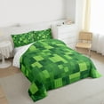 thumbnail image 3 of jejeloiu Pixelated Miners Game Bedding Comforter Set,Modern Geometric Checkered Twin Comforter Sets,Teens Video Games Bedding Set For Boys Kids,Super Cozy Room Decor Reversible,2 Pieces, 3 of 8