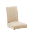 thumbnail image 4 of Solid Dining Chair Cover Comfortable Universal Rotating Slipcover Wear-resistant Diamond Shape Simple Style Protective Sheath Beige, 4 of 6