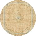 thumbnail image 1 of Ahgly Company Indoor Round Abstract Mustard Yellow Abstract Area Rugs, 3' Round, 1 of 6