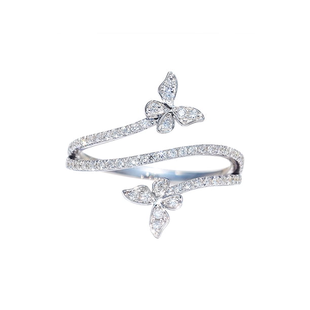 Guardurnaity Anillo de cristal para mujer, joyería para nudillos, diamantes de imitación a la moda, decoración de mano curvada exquisita, fiesta de Ropa, zapatos y accesorios Miscelánea Talla 9 Guardurnaity AP017313-04