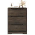thumbnail image 3 of Homfa 3 Drawer Dresser, 23.6'' W Nightstand Chest of Drawer for Bedroom Living Room, Dark Brown, 3 of 7