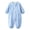 Blue, variant on Busydd Long Sleeve Baby Romper 1-4 Years with Front Zipper and Pockets Fashion Comfy Newborn Infant Boy Girl Clothes Onesie 1 Years