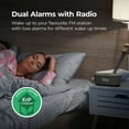 ibox Dawn Alarm Clock Radio with Bluetooth, Wireless Charger, USB