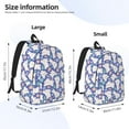 thumbnail image 4 of Daiia Cute White Rabbit Vintage Canvas Backpack for Men and Women ,Hiking Backpack,Travel Laptop Bag for School,Large Capacity Backpack, 4 of 8