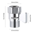 thumbnail image 3 of SHISHIan Clearance Silver Delicate Copper Plating Angle Quick Opening Spool Cut Off Flow Regulating Branch Interface Tools One Interface Switch Valve Silver, 3 of 6