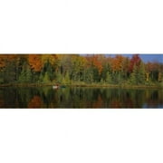 Panoramic Images  Reflection of trees in water near Antigo Wisconsin USA Poster Print by Panoramic Images - 36 x 12