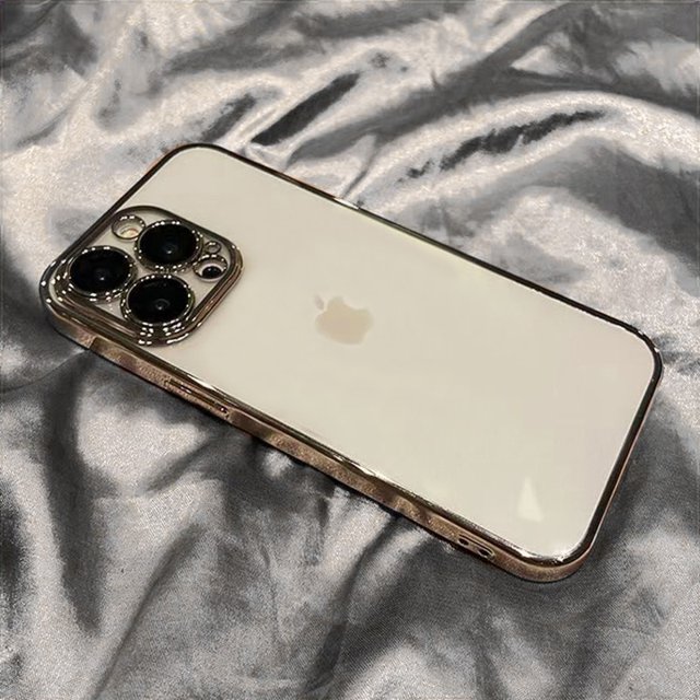 Luxury Plating Square Frame Clear Phone Case For iPhone 13 12 11 14 Pro Max Mini X XS XR 7 8 Plus SE3 Transparent TPU Soft Cover