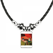 Anarchy Antiwar Dada Art Art Deco Fashion Necklace Jewelry Torque Leather Rope Pendant