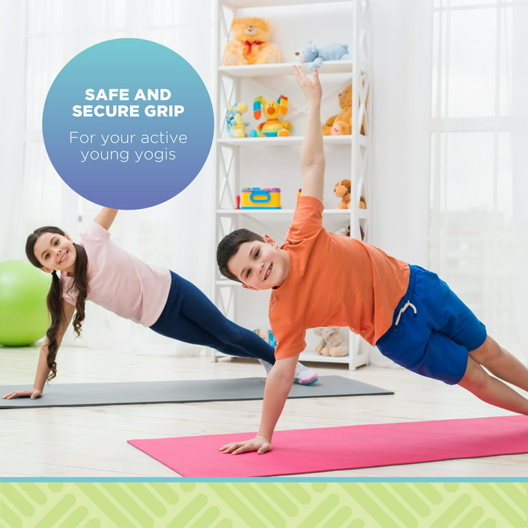 Bean Products Kids Yoga Mats with Thickness 3mm x 60L”x 24W” - Non Skid,  Non Slip, Eco Friendly 