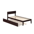 thumbnail image 2 of AFI Boston 14" Twin-XL Wood Platform Bed Frame with Twin-XL Trundle, Espresso, 2 of 7