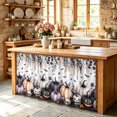 thumbnail image 5 of Halloween Pumpkins Cabinet Curtains 28"x51" Sink Skirt for Bathroom Kitchen, Fall Horror Scary Skull Eucalyptus Leaves Self Stick Adhesive Under Desk Covers Tall Laundry Cabinet Storage Organizer, 5 of 8