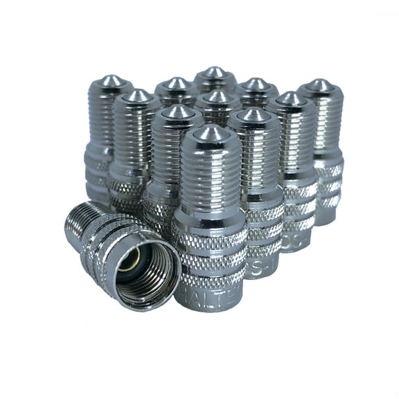 Set of 12 HALTEC Double Seal Inflate through valve caps for Trucks RVs and Semis