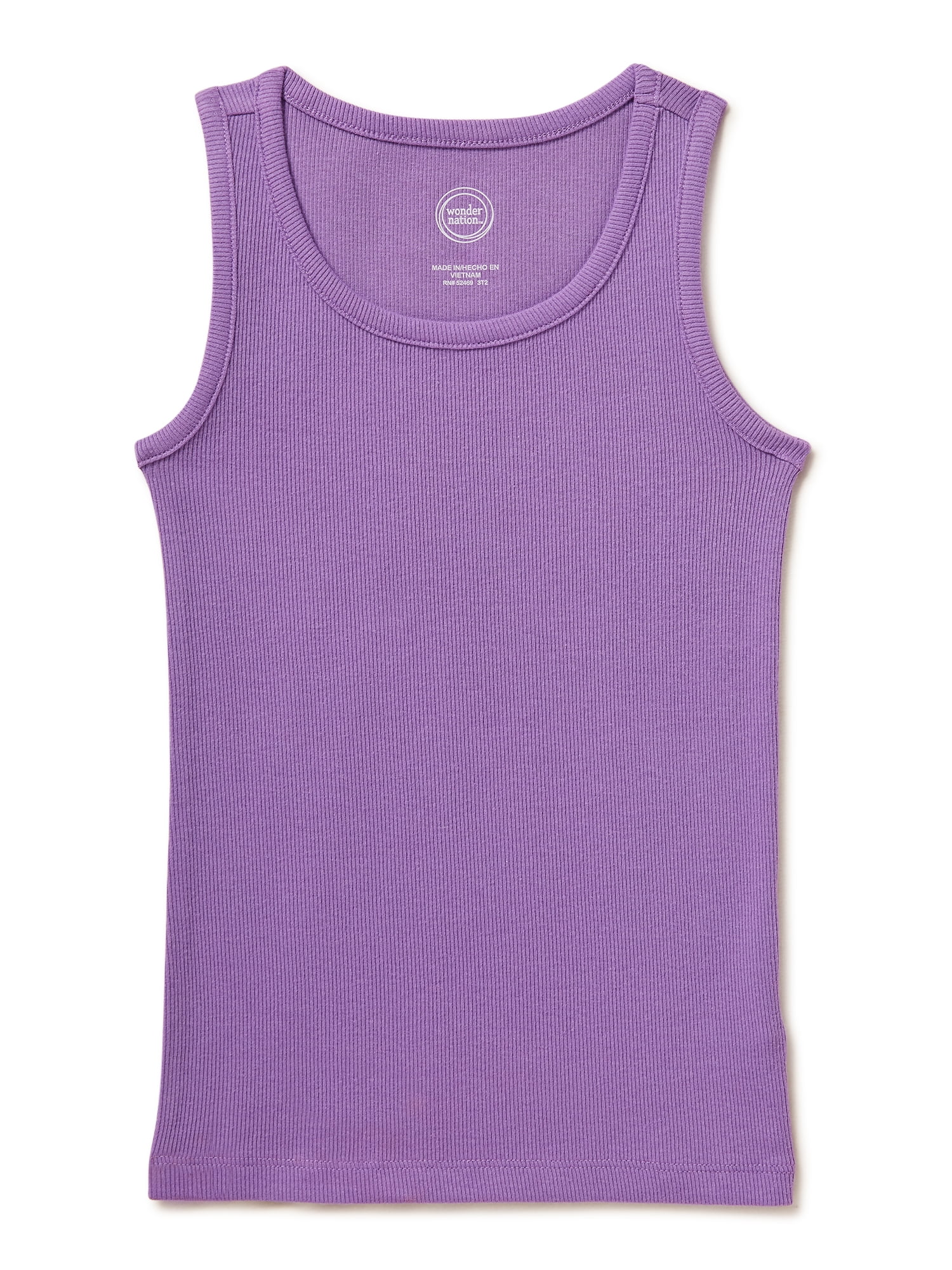 Wonder Nation Girls Kid Tough Tank Top, Sizes 4-18 & Plus