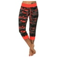 thumbnail image 3 of QUYUON Capris for Women Casual Summer Loose Comfy Drawstring Joggers Capris Pants with Pockets Yoga Capris Workout Out Leggings Camouflage Printed Elastic Waist Cropped Pants Ladies Capris, 3 of 7