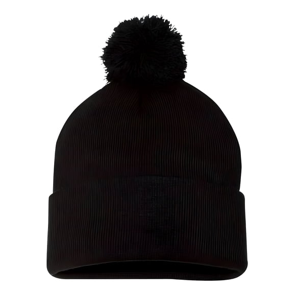 TELOLY Unisex 12 Inch Knit Acrylic Warm Winter Beanie Hat with Pom Pom, 1 Piece