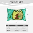 thumbnail image 4 of Fuzoiu Avocado with Glasses Print Fuzzy Pillowcases, Super Soft Pillow Case Cover with Zipper for Bedroom, Sofa, Couch,Cozy Pillow Shams for All Seasons-16"x24", 4 of 6