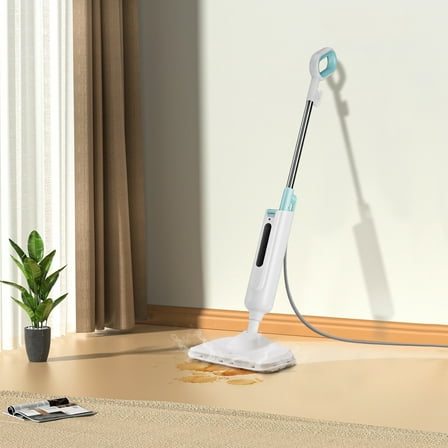 CONCETTA Steam Mop, Detachable Handheld Cleaner, Lightweight with 2 Washable Pads, Green