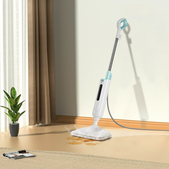 CONCETTA Steam Mop, Detachable Handheld Cleaner, Lightweight with 2 Washable Pads, Green