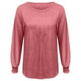 thumbnail image 3 of yunLCZ Womens Long Sleeve Shirts Long Sleeve Tops For Women 2025 Spring Fashion T Shirts For Women Crewneck Casual Loose Shirts Basic Tee Going Out Fashion Clothes, 3 of 4